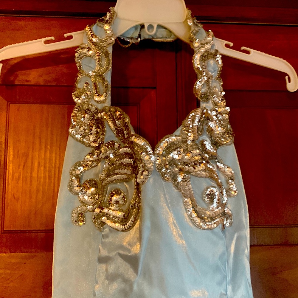 Ice blue prom dress